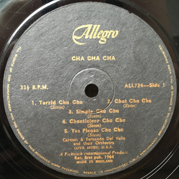Carmen & Fernando Del Valle & Their Orchestra : Cha Cha Cha (LP)