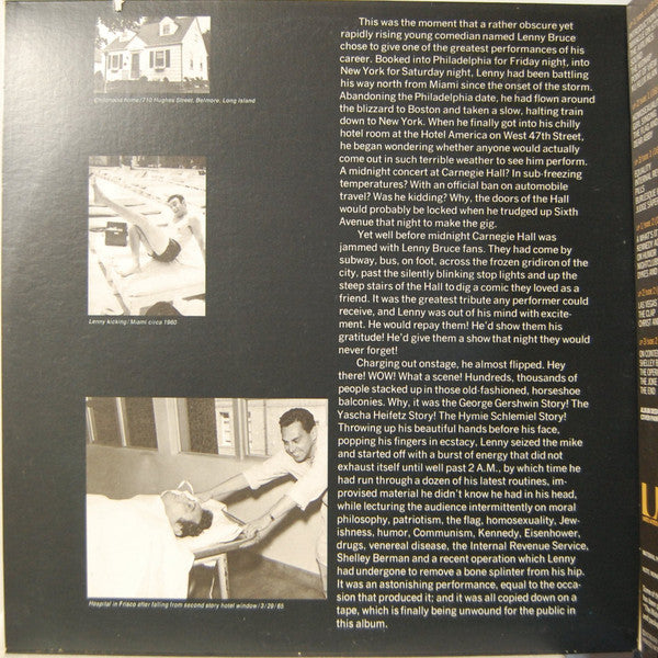 Lenny Bruce : Carnegie Hall (3xLP, Mono, All)