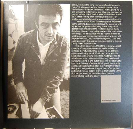 Lenny Bruce : Carnegie Hall (3xLP, Mono, All)