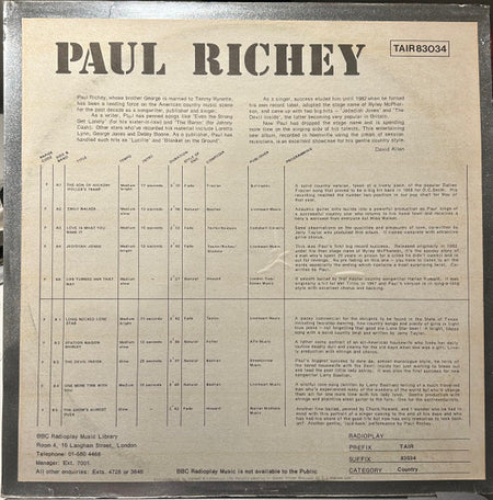 Paul Richey : The Devil Inside (LP)