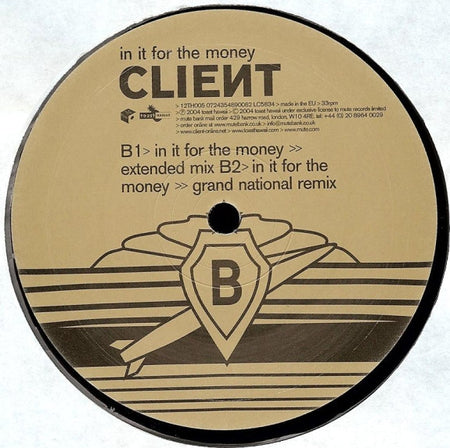 Client : In It For The Money (12", Single)