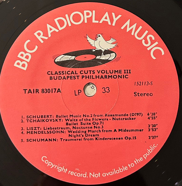 The Budapest Philharmonic Orchestra, Cedric Dumont : Classical Cuts Volume 3 (LP, Album)