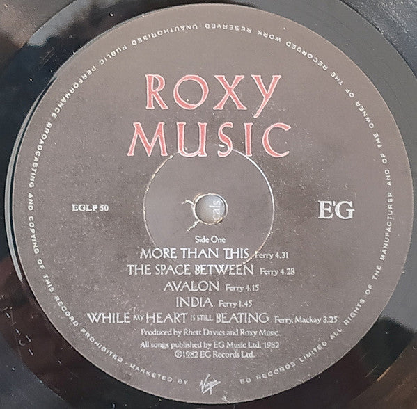 Roxy Music : Avalon (LP, Album, RE)