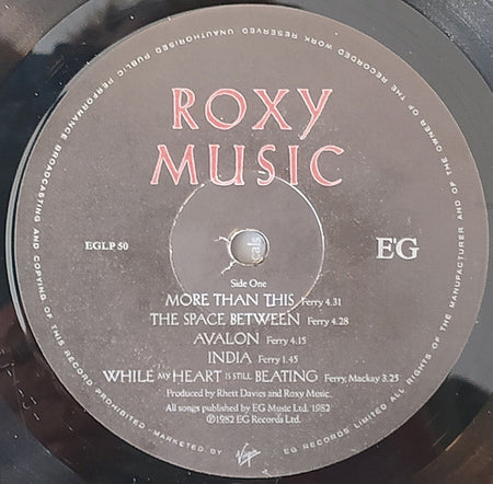 Roxy Music : Avalon (LP, Album, RE)