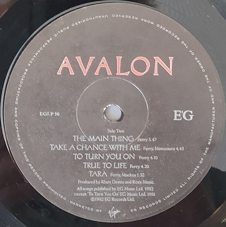 Roxy Music : Avalon (LP, Album, RE)