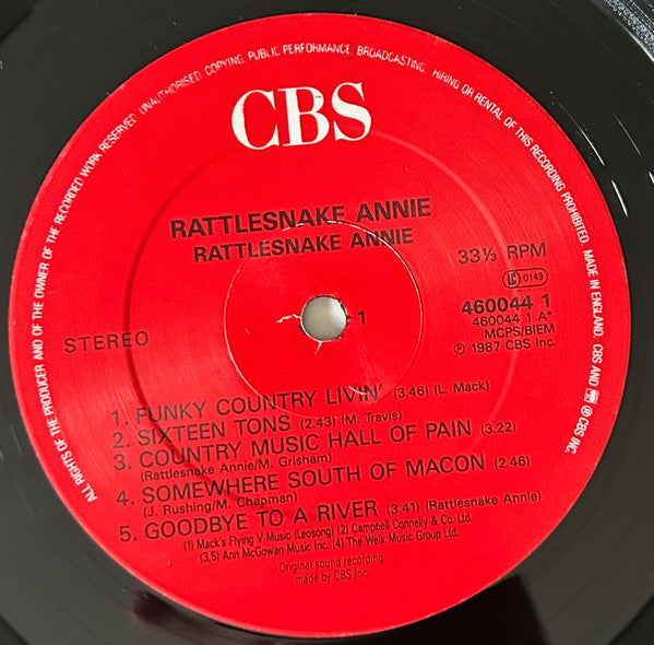 Rattlesnake Annie : Rattlesnake Annie (LP, Album)