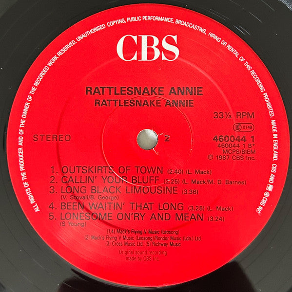 Rattlesnake Annie : Rattlesnake Annie (LP, Album)