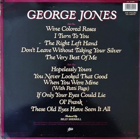 George Jones (2) : Wine Colored Roses (LP, Album)