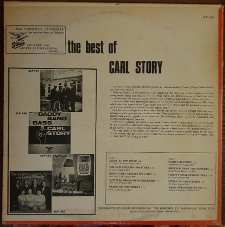 Carl Story : The Best Of Carl Story (LP, Album, Comp, RE)
