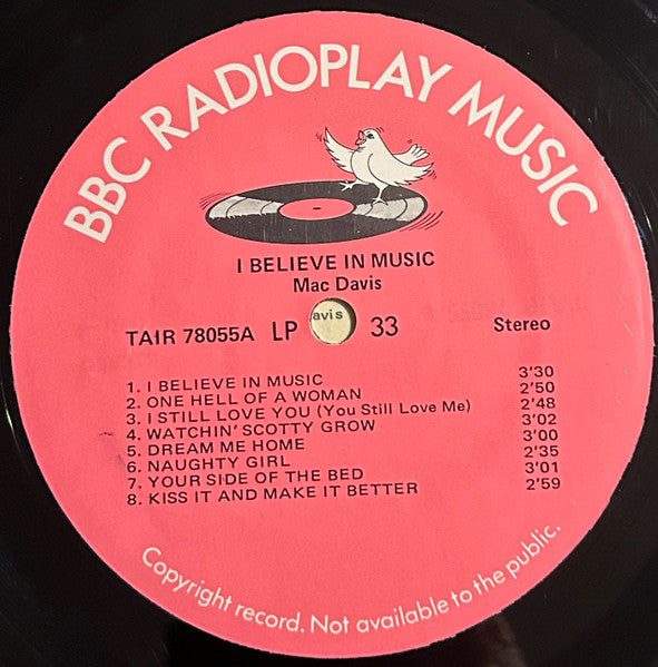 Mac Davis : I Believe In Music (LP, Comp)