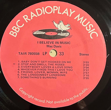 Mac Davis : I Believe In Music (LP, Comp)