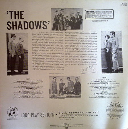 The Shadows : The Shadows (LP, Album, RE)