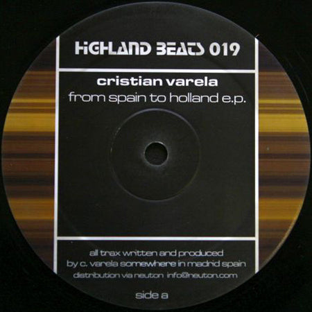 Cristian Varela : From Spain To Holland E.P. (12", EP)