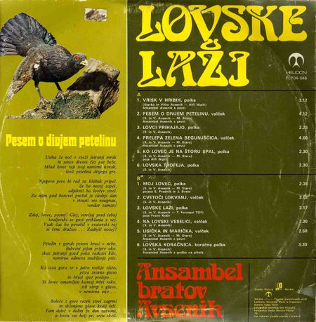 Ansambel Bratov Avsenik : Lovske Laži (LP, Album)