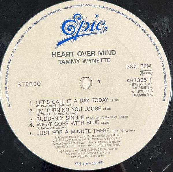 Tammy Wynette : Heart Over Mind (LP)