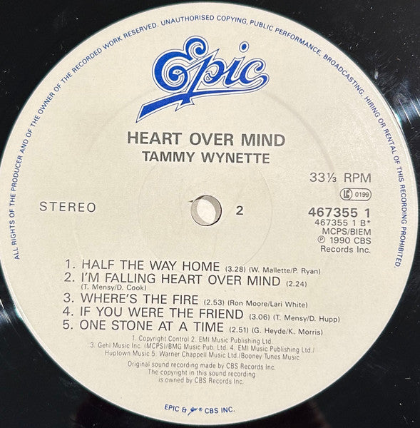Tammy Wynette : Heart Over Mind (LP)