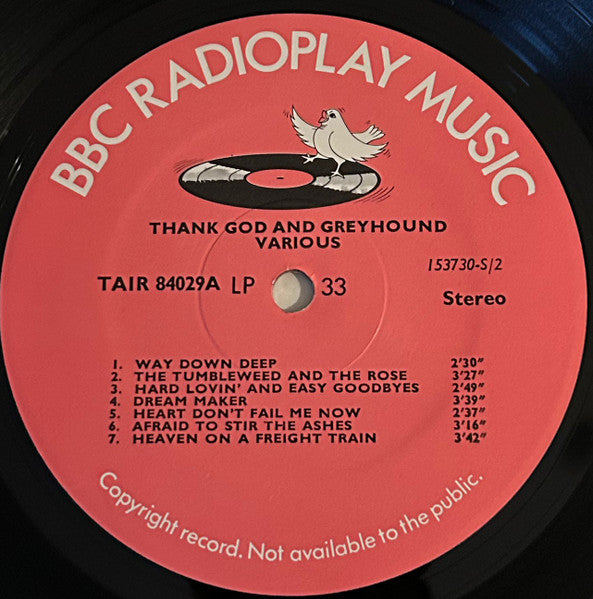 Max D. Barnes, Vern Gosdin, Larry Kingston : Thank God & Greyhound (LP, Album)