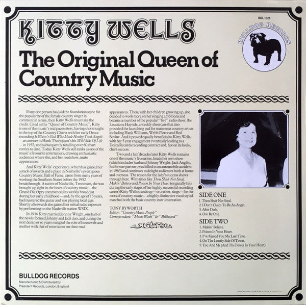 Kitty Wells : The Original Queen Of Country Music (LP, Album)