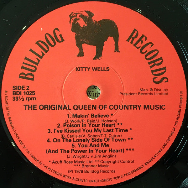Kitty Wells : The Original Queen Of Country Music (LP, Album)