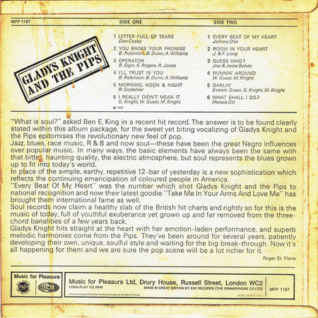 Gladys Knight And The Pips : Urgent (LP, Album, Mono, RE)