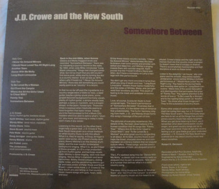 J.D. Crowe And The New South* : Somewhere Between (LP, Album)