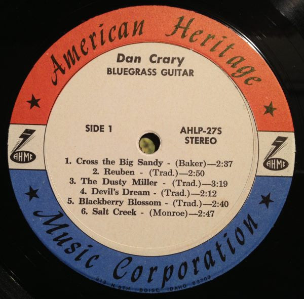 Dan Crary : Bluegrass Guitar (LP, Album)