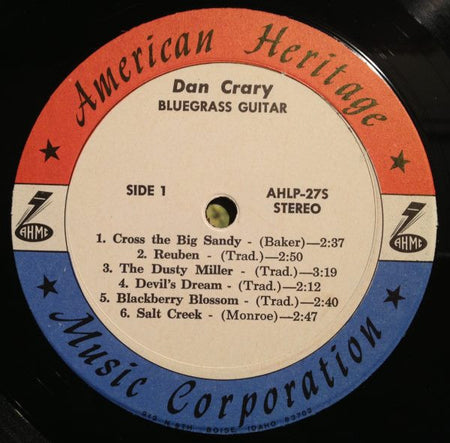 Dan Crary : Bluegrass Guitar (LP, Album)