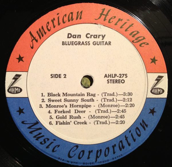 Dan Crary : Bluegrass Guitar (LP, Album)