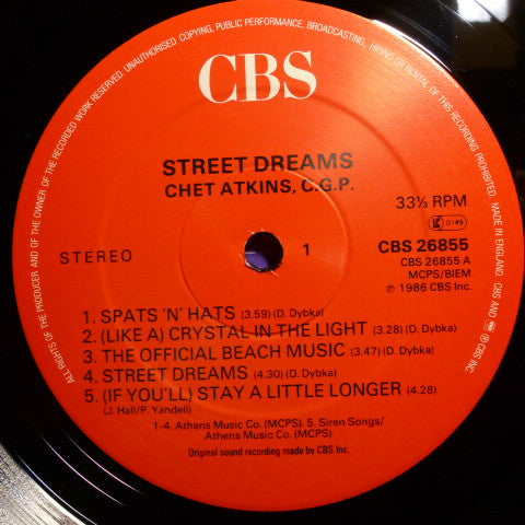 Chet Atkins : Street Dreams (LP, Album)