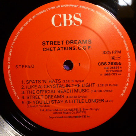 Chet Atkins : Street Dreams (LP, Album)