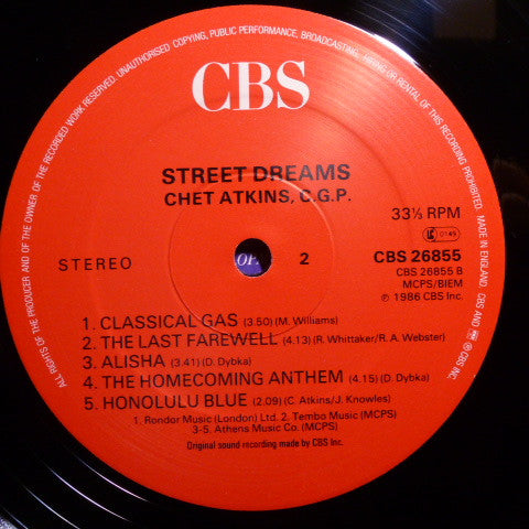 Chet Atkins : Street Dreams (LP, Album)