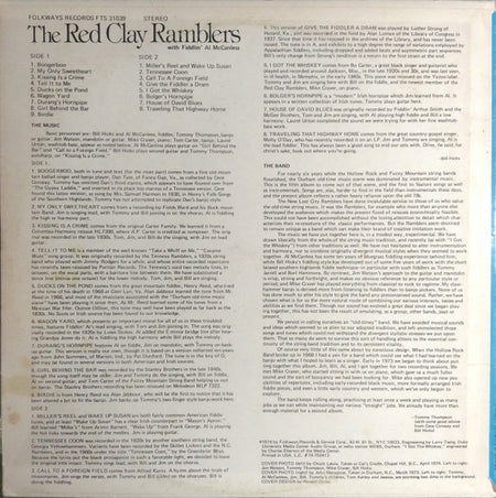 The Red Clay Ramblers With Al McCanless : The Red Clay Ramblers With Fiddlin' Al McCanless (LP, Album)