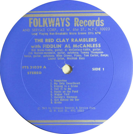 The Red Clay Ramblers With Al McCanless : The Red Clay Ramblers With Fiddlin' Al McCanless (LP, Album)