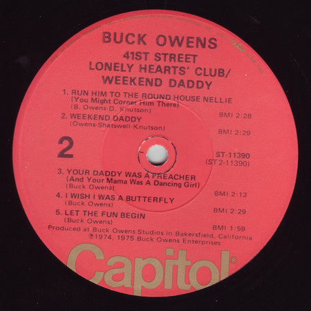Buck Owens : 41st Street Lonely Hearts' Club / Weekend Daddy (LP, Album)