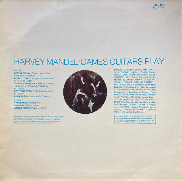 Harvey Mandel : Games Guitars Play (LP, Album)