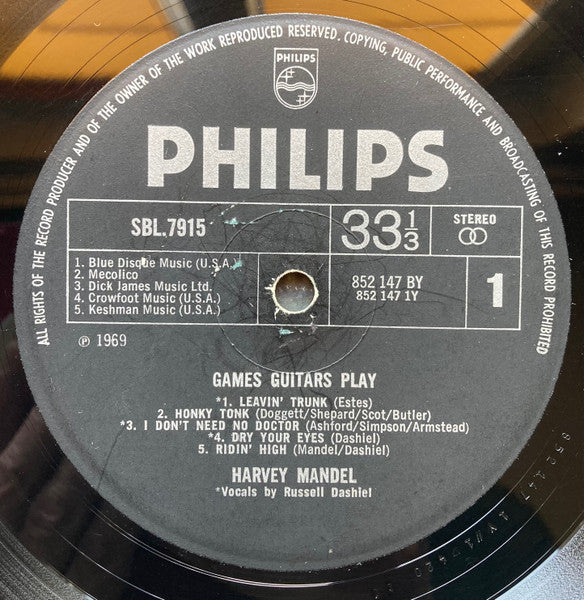 Harvey Mandel : Games Guitars Play (LP, Album)