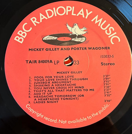 Mickey Gilley ,& Porter Wagoner : Mickey Gilley And Porter Wagoner (LP, Album)
