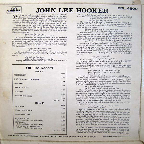 John Lee Hooker : Plays & Sings The Blues (LP, Album)