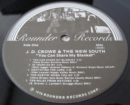 J.D. Crowe And The New South* : You Can Share My Blanket (LP, Album)