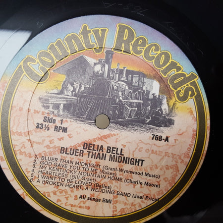 Delia Bell : Bluer Than Midnight (LP, Album)