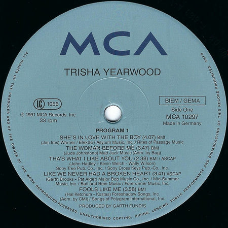 Trisha Yearwood : Trisha Yearwood (LP, Album)