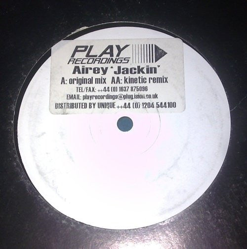 Airey : Jackin' (12", W/Lbl, Sti)