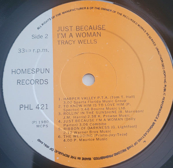 Tracy Wells : Just Because I'm A Woman (LP, Album)