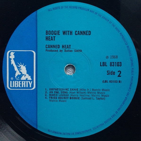Canned Heat : Boogie With Canned Heat (LP, Album, Mono)