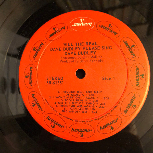 Dave Dudley : Will The Real Dave Dudley Please Sing (LP, Album)