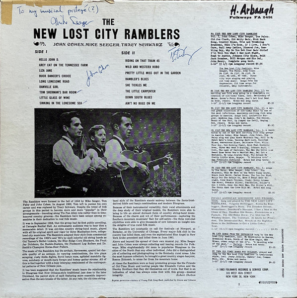 The New Lost City Ramblers : Gone To The Country (LP, Album, Mono)