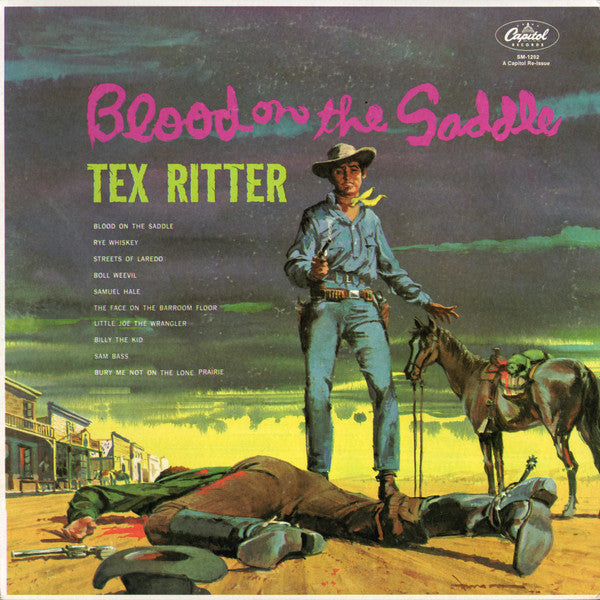Tex Ritter : Blood On The Saddle (LP, Album, RE)