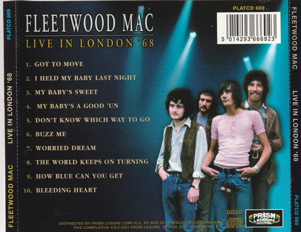 Fleetwood Mac : Live In London '68 (CD, Album, RE)