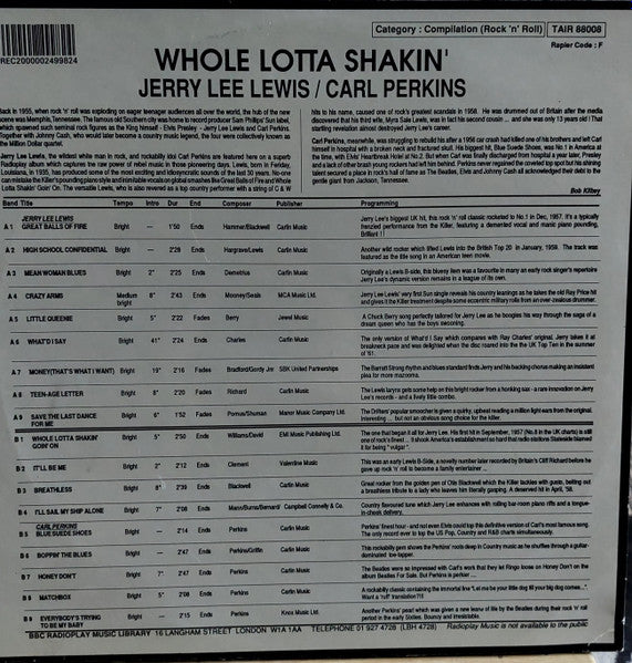 Jerry Lee Lewis  / Carl Perkins : Whole Lotta Shakin' (LP, Comp, Mono)