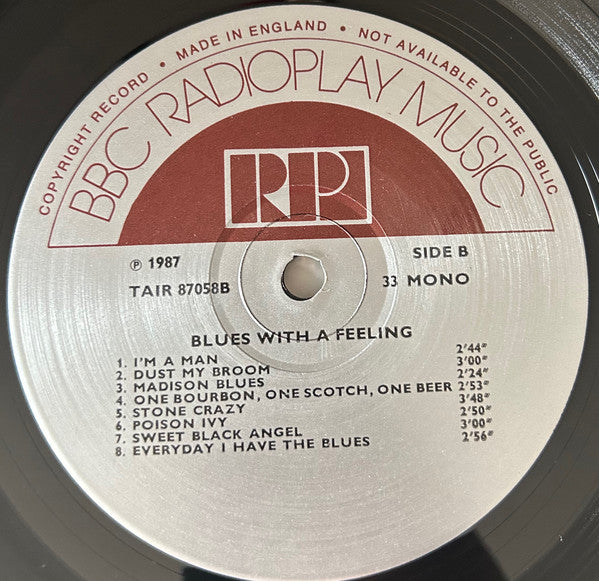 Sonny Boy Williamson (2), Little Walter, Howlin' Wolf, Bo Diddley, Elmore James, John Lee Hooker, Buddy Guy, Willie Mabon, Robert Nighthawk, Lowell Fulson : Blues With A Feeling (LP, Comp, Mono)